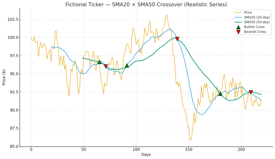 EverHint — SMA20 × SMA50 Crossover